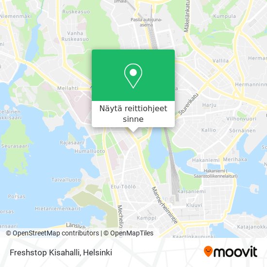 Freshstop Kisahalli kartta