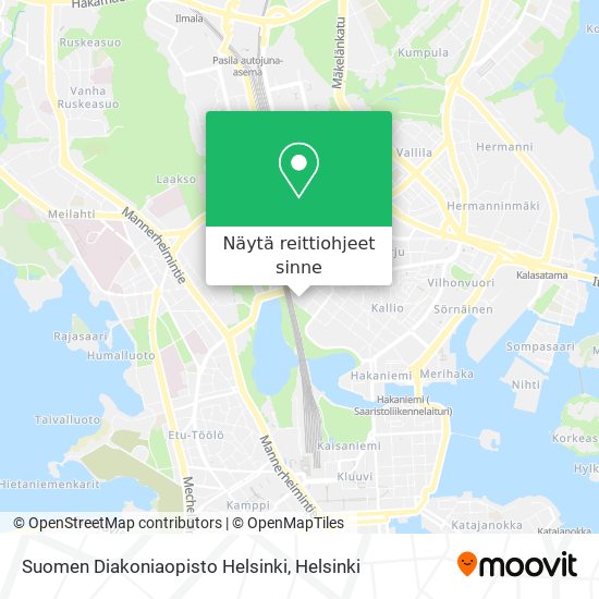 Suomen Diakoniaopisto Helsinki kartta
