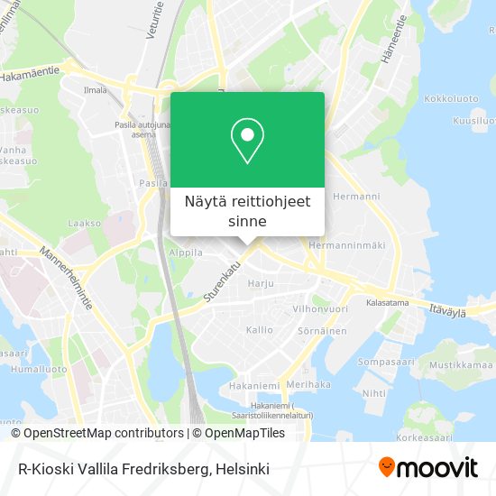 R-Kioski Vallila Fredriksberg kartta