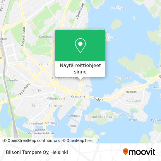 Biisoni Tampere Oy kartta