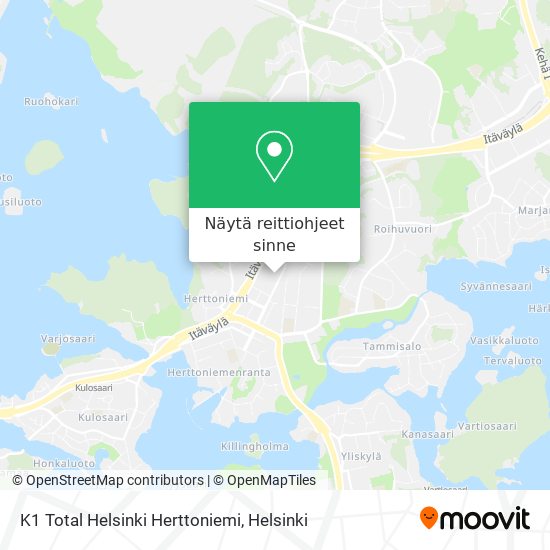K1 Total Helsinki Herttoniemi kartta