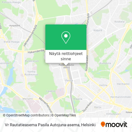 Vr Rautatieasema Pasila Autojuna-asema kartta