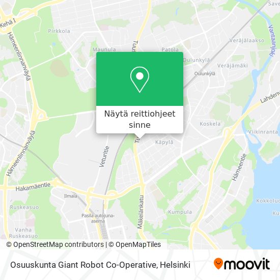 Osuuskunta Giant Robot Co-Operative kartta