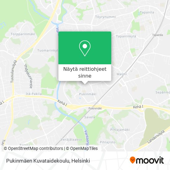 Pukinmäen Kuvataidekoulu kartta