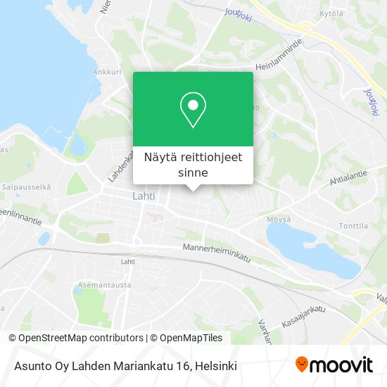 Asunto Oy Lahden Mariankatu 16 kartta