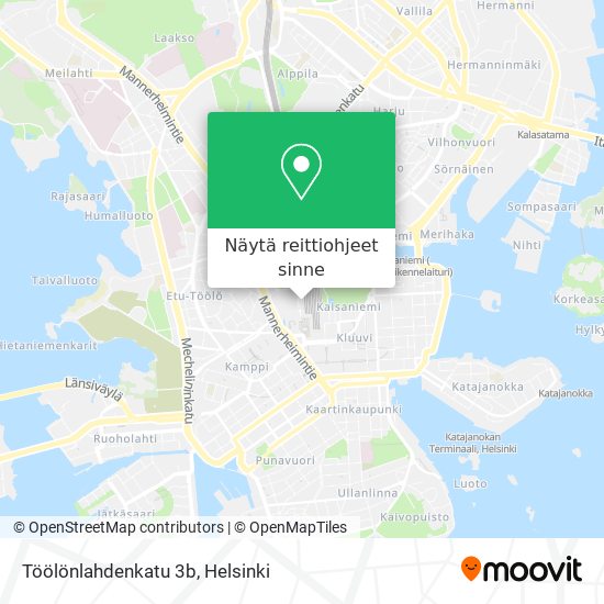 Töölönlahdenkatu 3b kartta