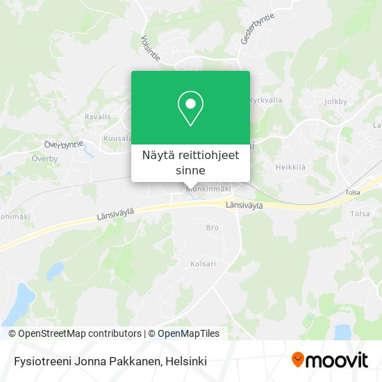 Fysiotreeni Jonna Pakkanen kartta