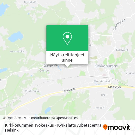 Kirkkonummen Tyokeskus - Kyrkslatts Arbetscentral kartta