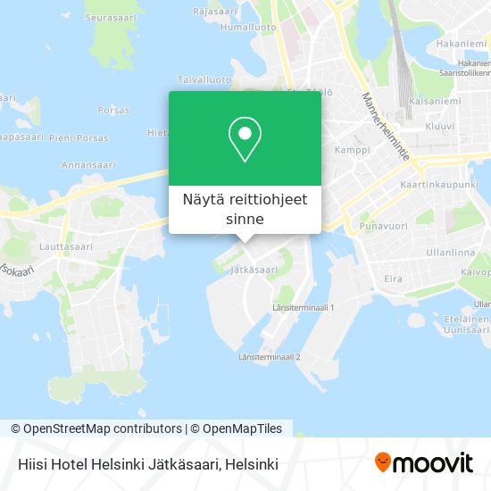 Hiisi Hotel Helsinki Jätkäsaari kartta