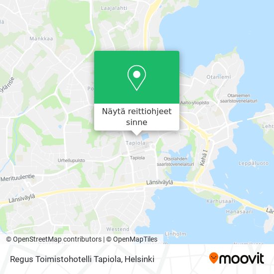Regus Toimistohotelli Tapiola kartta