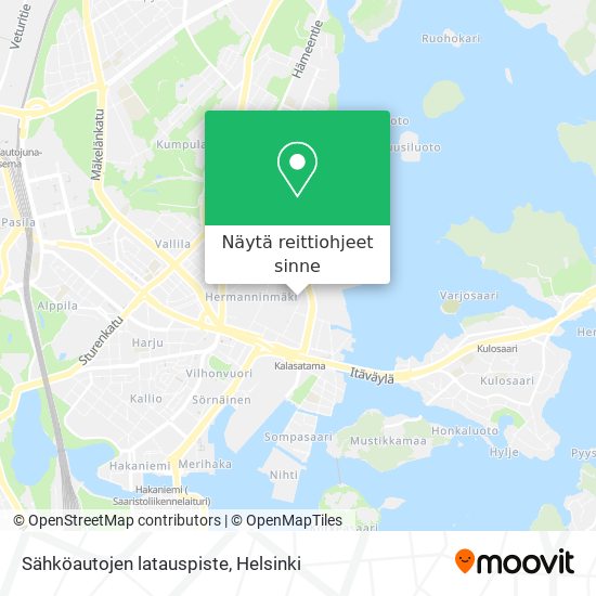 Sähköautojen latauspiste kartta