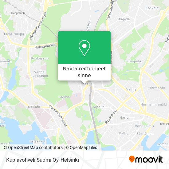 Kuplavohveli Suomi Oy kartta