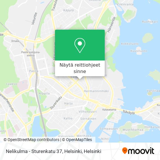 Nelikulma - Sturenkatu 37, Helsinki kartta