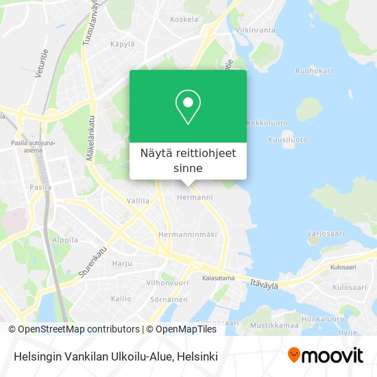 Helsingin Vankilan Ulkoilu-Alue kartta