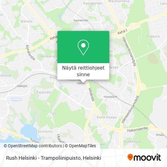 Rush Helsinki - Trampoliinipuisto kartta