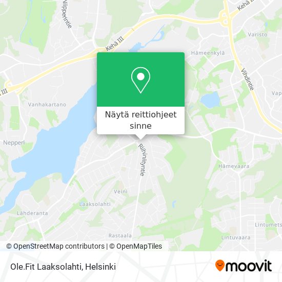 Ole.Fit Laaksolahti kartta