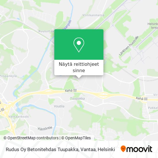 Rudus Oy Betonitehdas Tuupakka, Vantaa kartta