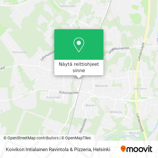 Koivikon Intialainen Ravintola & Pizzeria kartta