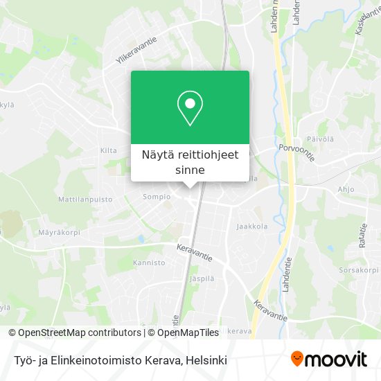 Työ- ja Elinkeinotoimisto Kerava kartta