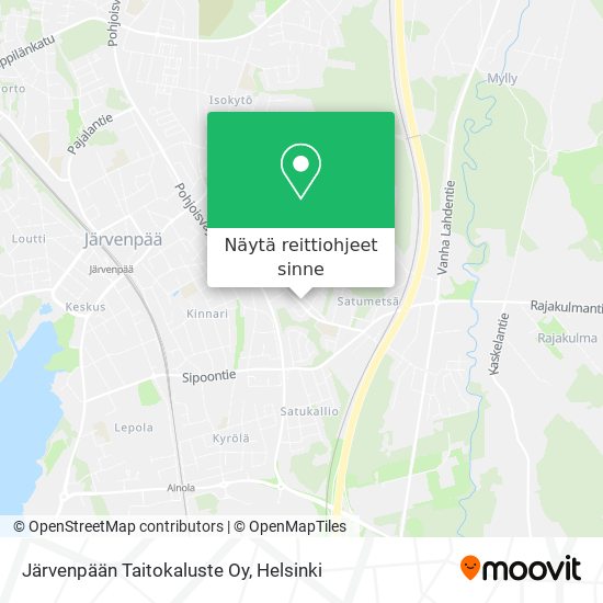 Järvenpään Taitokaluste Oy kartta