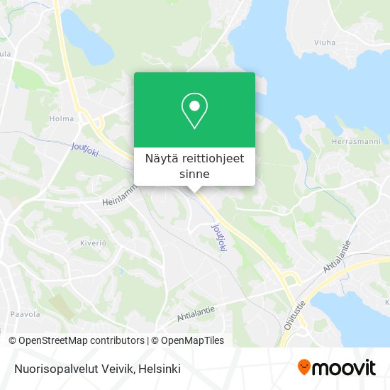 Nuorisopalvelut Veivik kartta