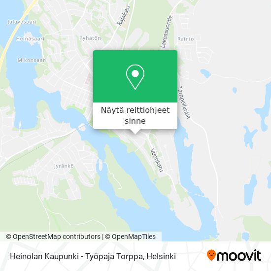 Heinolan Kaupunki - Työpaja Torppa kartta