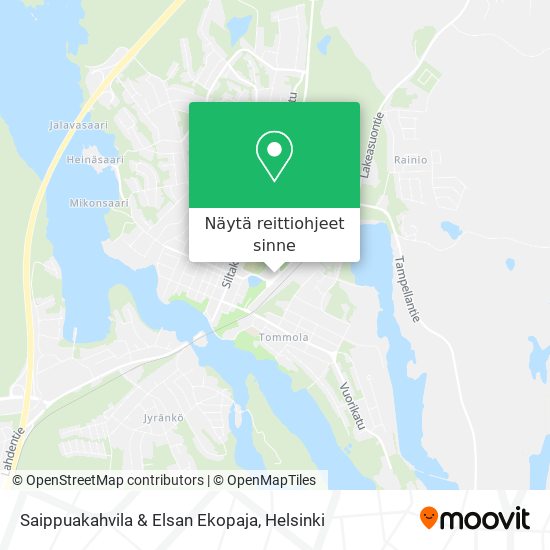 Saippuakahvila & Elsan Ekopaja kartta