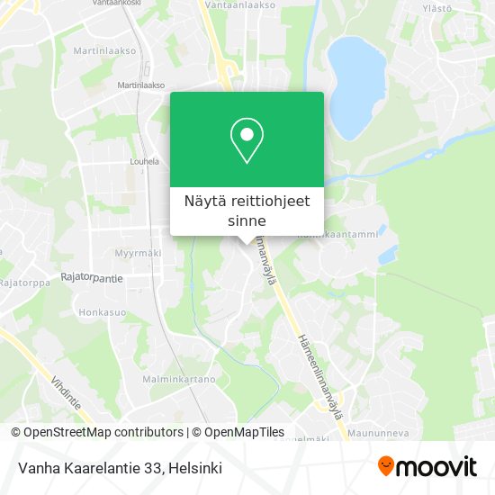 Vanha Kaarelantie 33 kartta