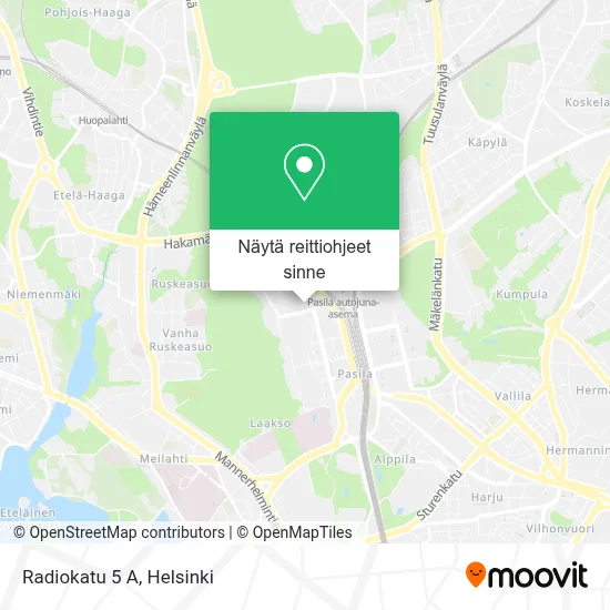 Radiokatu 5 A kartta