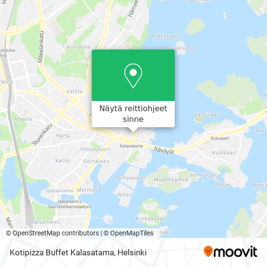 Kotipizza Buffet Kalasatama kartta