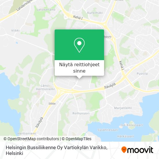 Helsingin Bussiliikenne Oy Vartiokylän Varikko kartta