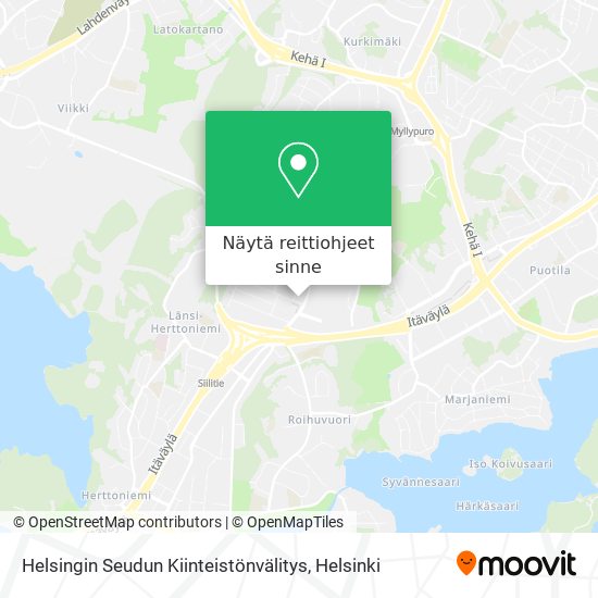 Helsingin Seudun Kiinteistönvälitys kartta