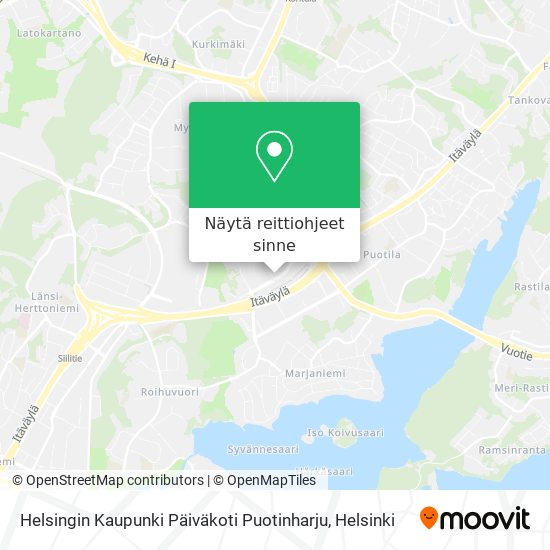 Helsingin Kaupunki Päiväkoti Puotinharju kartta