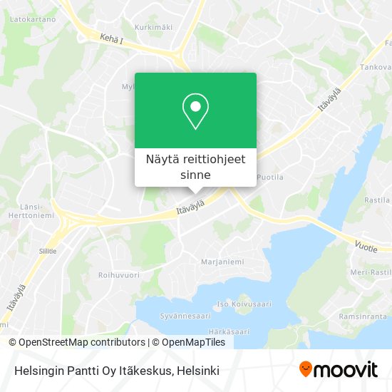 Helsingin Pantti Oy Itãkeskus kartta