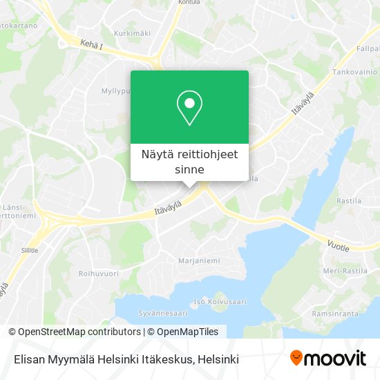 Elisan Myymälä Helsinki Itäkeskus kartta