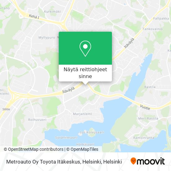 Metroauto Oy Toyota Itäkeskus, Helsinki kartta