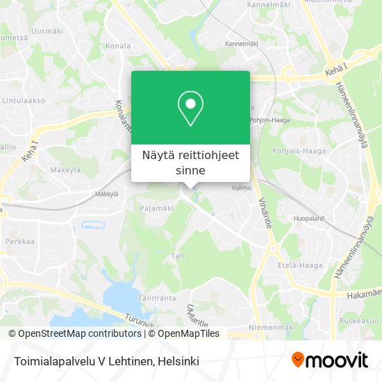 Toimialapalvelu V Lehtinen kartta