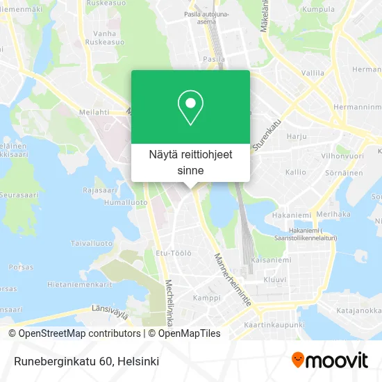 Runeberginkatu 60 kartta