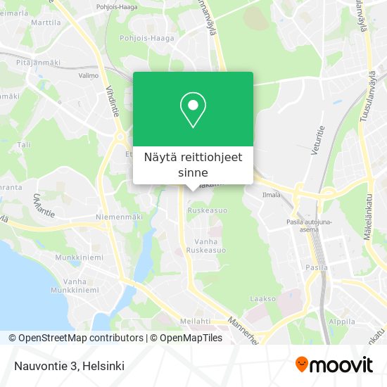 Kuinka päästä kohteeseen Nauvontie 3 paikassa Helsinki kulkuvälineellä  Bussi tai Juna?