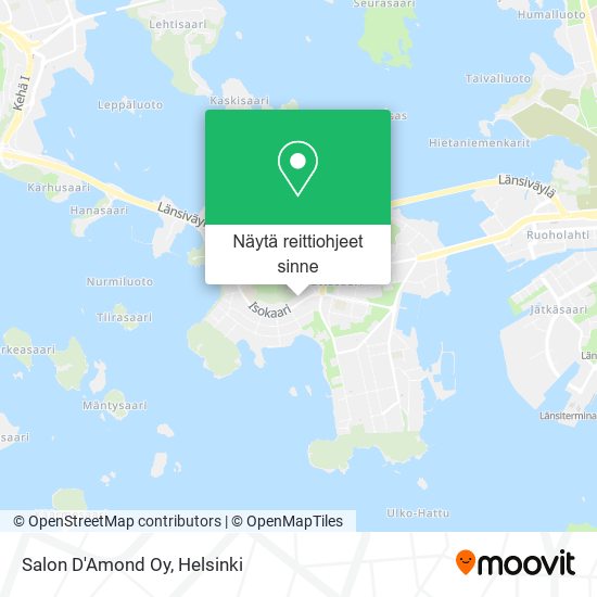 Kuinka päästä kohteeseen Salon D'Amond Oy paikassa Helsinki kulkuvälineellä  Bussi, Metro tai Juna?