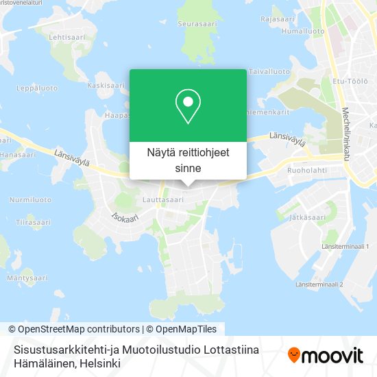 Sisustusarkkitehti-ja Muotoilustudio Lottastiina Hämäläinen kartta
