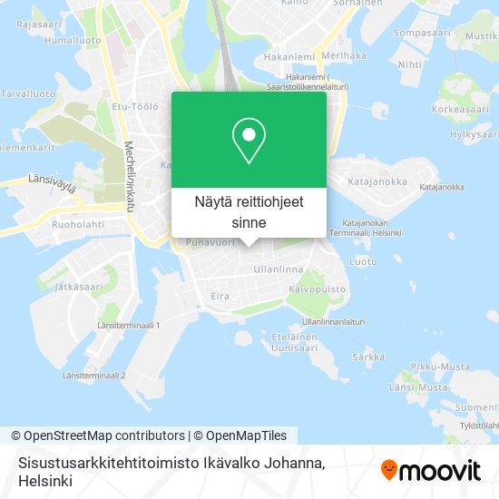 Sisustusarkkitehtitoimisto Ikävalko Johanna kartta
