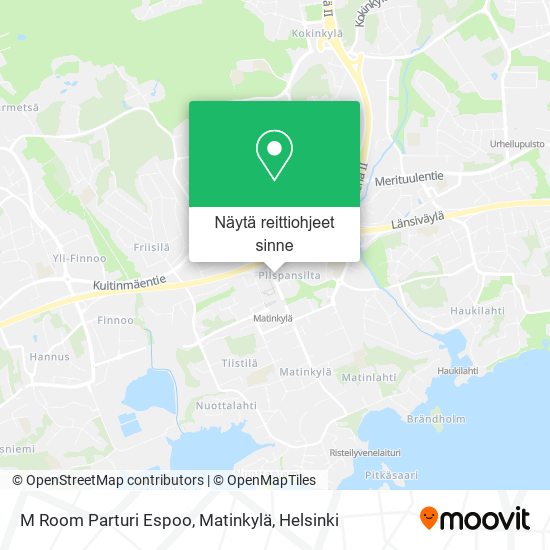 M Room Parturi Espoo, Matinkylä kartta