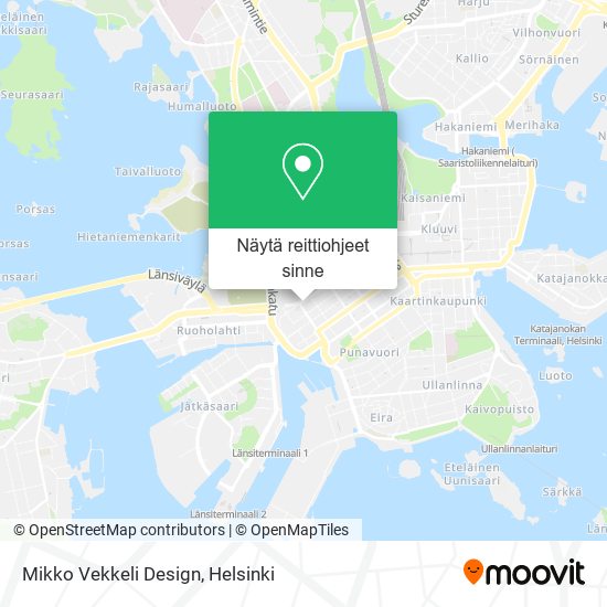 Mikko Vekkeli Design kartta