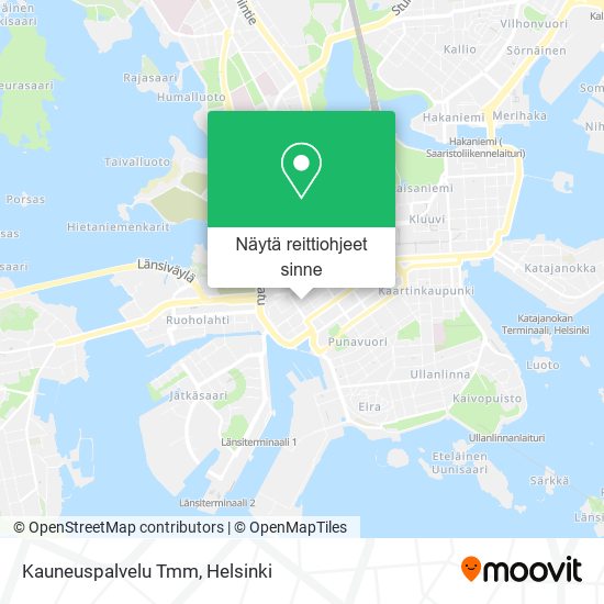 Kauneuspalvelu Tmm kartta