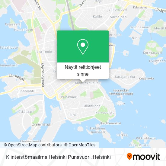 Kiinteistömaailma Helsinki Punavuori kartta