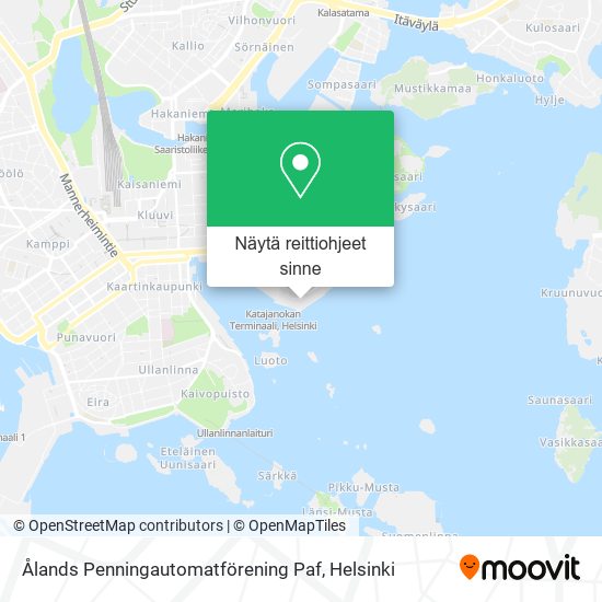 Ålands Penningautomatförening Paf kartta