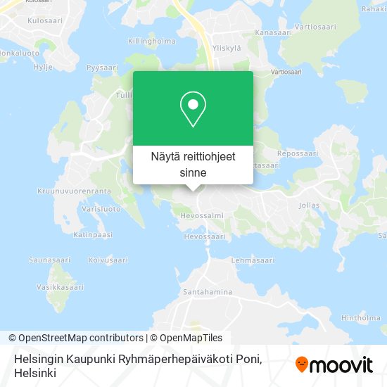 Helsingin Kaupunki Ryhmäperhepäiväkoti Poni kartta