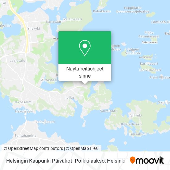 Helsingin Kaupunki Päiväkoti Poikkilaakso kartta