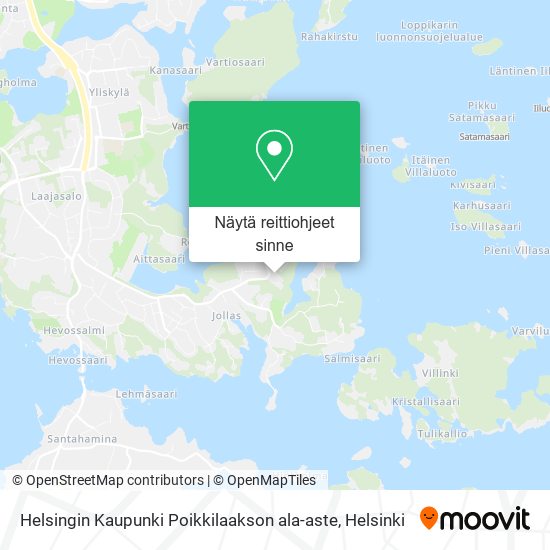 Helsingin Kaupunki Poikkilaakson ala-aste kartta